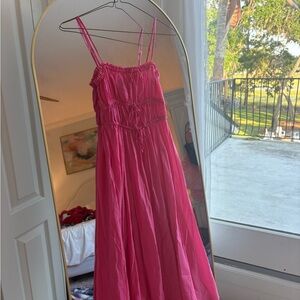 J. Crew Pink Midi Dress